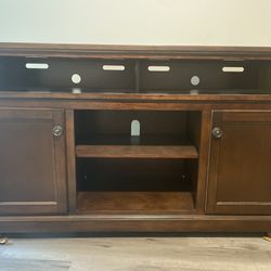 Antique Dark Wood Dresser/Tv Stand/Hutch