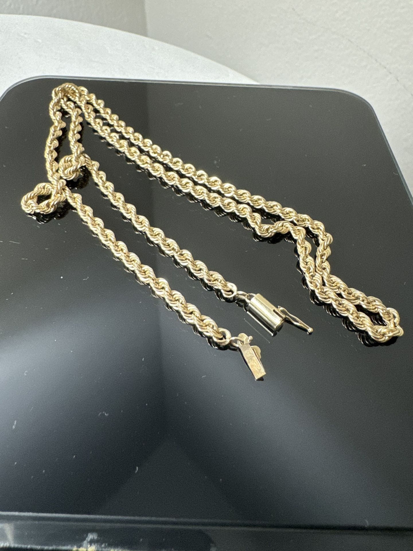 14k Gold Chain Rope 24” 