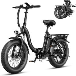 Heybike Ranger Electric Bike for Adults, Peak 1400W Upgraded Motor Ebike, 28MPH [20" Fat Tire All-Terrain] 600Wh Removable Battery Folding Step-Thru E
