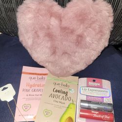 Birthday Basket. Anniversary Gift Set. Pink Purse. Heart Bag. Face Masks Jewelry Birthday Gift For Her