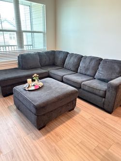 Sleeperw Sectional Sofa + New Cushions + Mattress + Ottoman