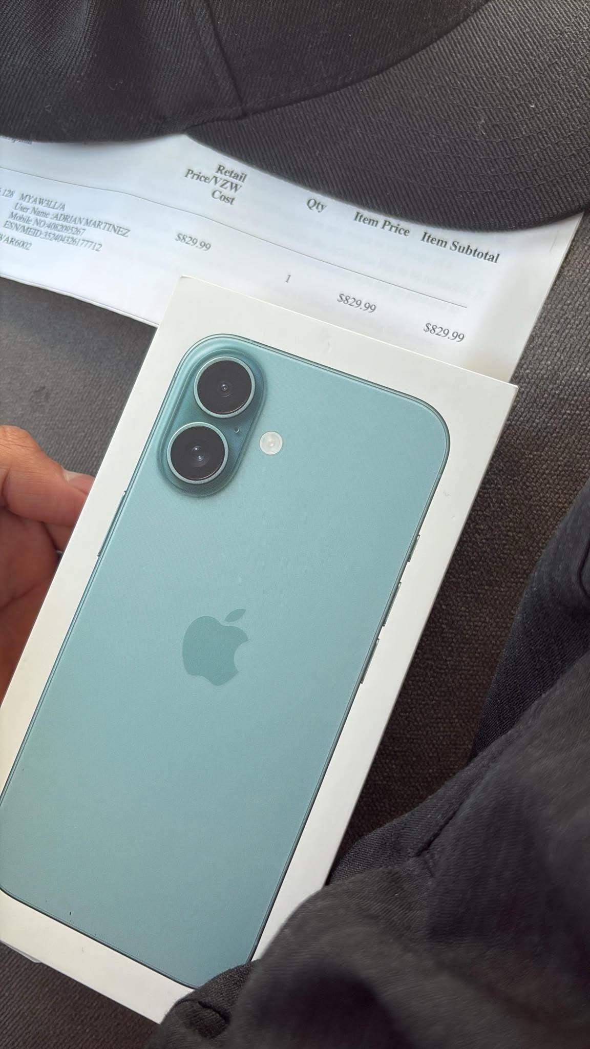 Sealed iPhone 16 Teal