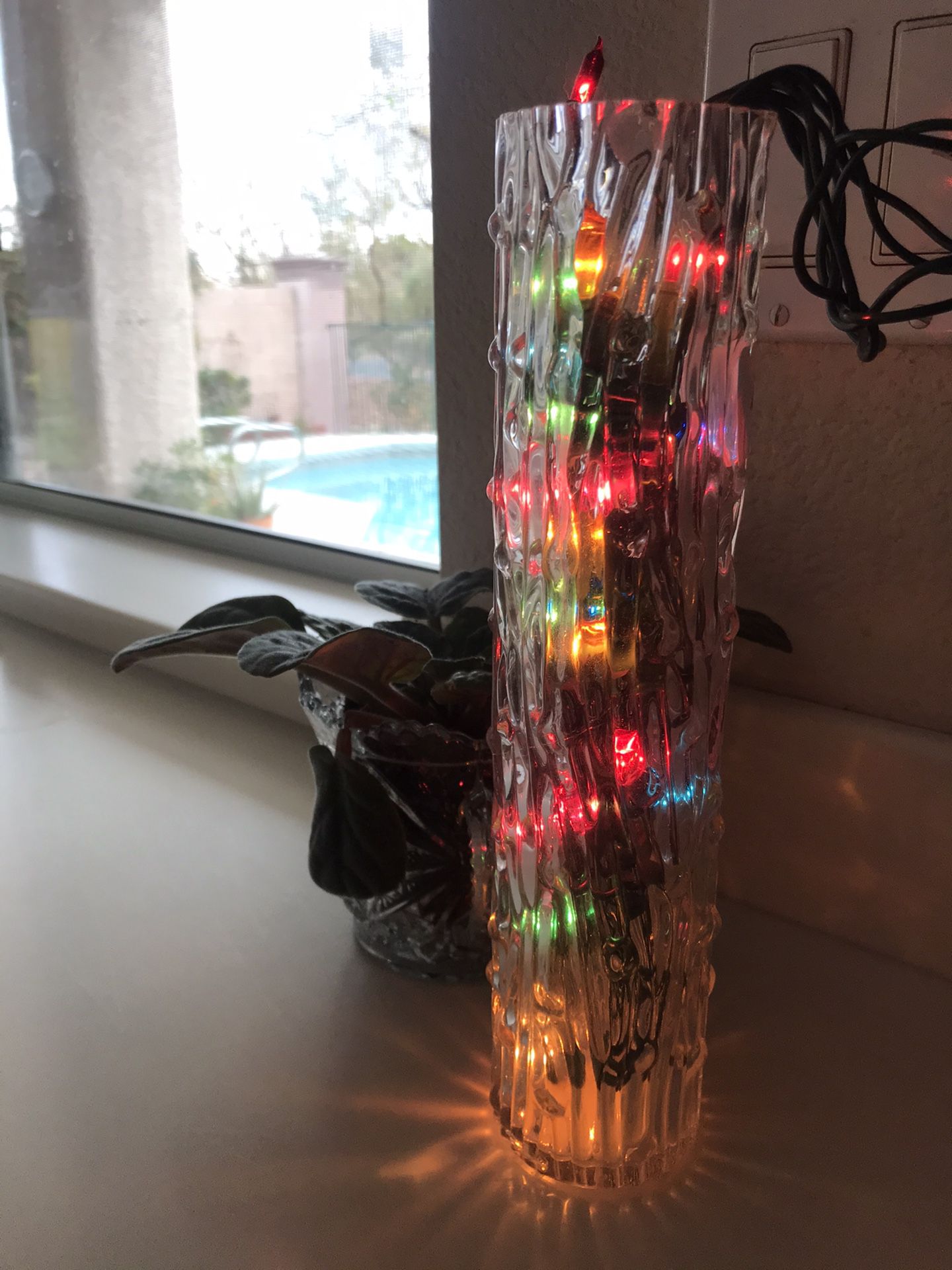 Christmas Light Vase
