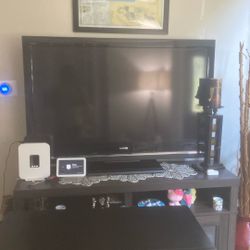 50 Inch Flat Screen And Storage Dresser 