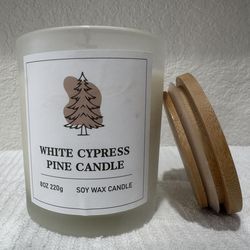 White Cypress Pine Scented Soy Candle for Home Decor,  Cotton Wick  Quality To Trust