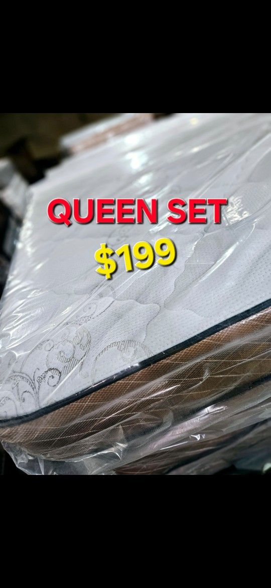 ORTHOPEDIC  !!! QUEEN SET $199 __ MATTRESS AND BOX SPRING 