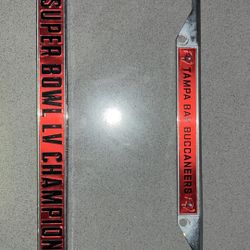 Buccaneers License Plate Frame Super Bowl Champs 
