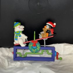 Hallmark Keepsake Polar Bear And Penguin Seesaw Ornament  