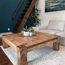 Custom coffee table farmhouse Wood  Modern Rustic Center Oval Set End Table Side Table  Storage Monastery Set Chest  Restoration hardware Carpenter