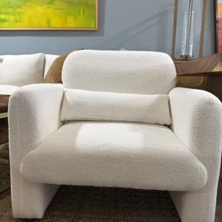 Set Of Two Brand New Accent Chairs . Performance Fabric Boucle. 