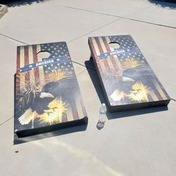 American Flag/ Eagle Cornhole