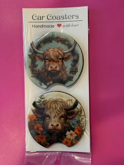 Highland Cow Coasters.