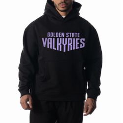 Unisex Sportiqe Eclipse Black Golden State Valkyries Pullover Hoodie - LARGE
