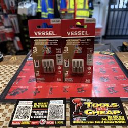 VESSEL 3PC. Drywaller Neck Torsion Insert Bits- $5 EACH