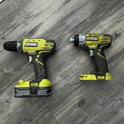 Ryobi Drill And Impact w/ Battery