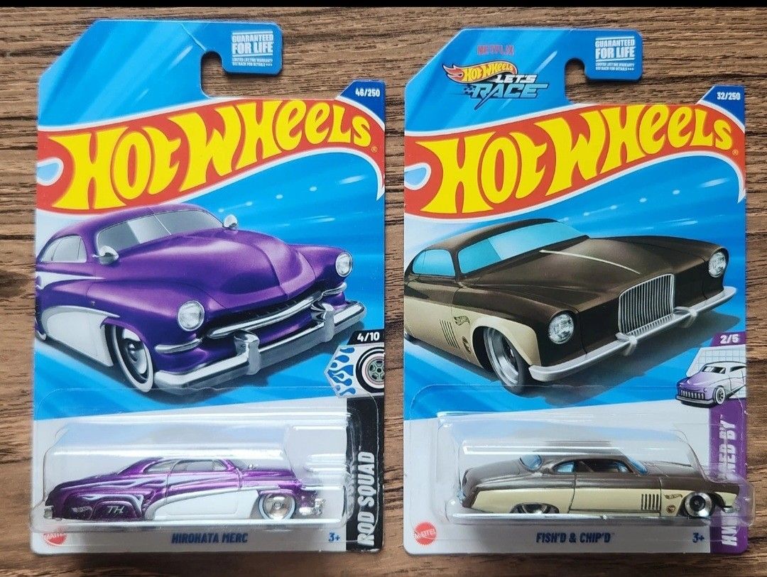 Hot Wheels Super Treasure Hunt Hirohata Merc And Fish'd Chip'd Treasure Hunt