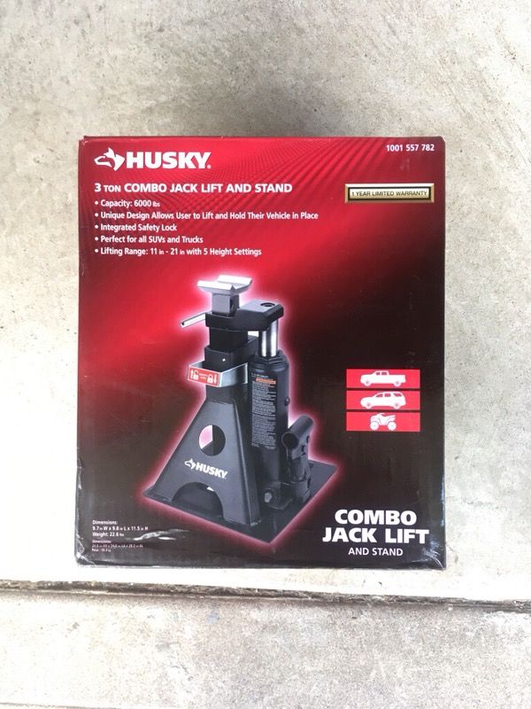 Husky 6000 lb. 3-ton floor unijack combo jack lift & stand