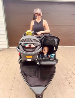 BOB Gear Revolution Flex 3.0 Duallie Jogging Stroller — includes chicco car seat adapter +more