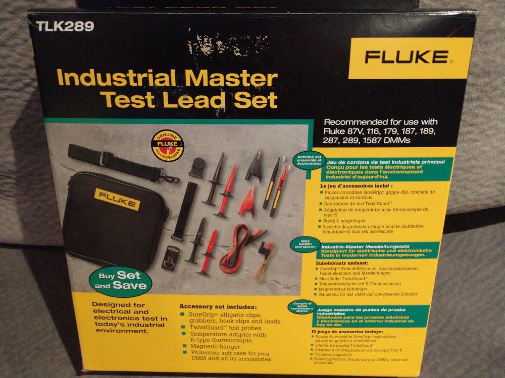 Fluke Industrial Master Test Lead Set, Nib 