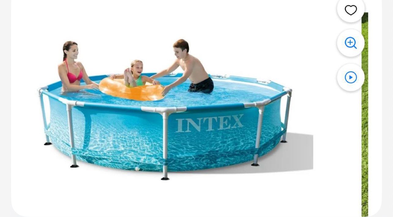 Piscina con Estructura Metálica de 10' X 30" para la Playa con Bomba de Filtro