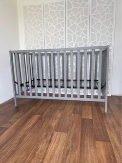 GRAY CRIB FRAME