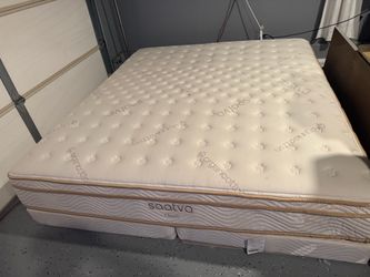 Saatva Cal King Mattress with Foundation
