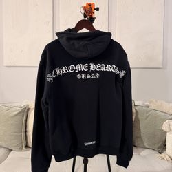 Chrome hearts USA script logo zip up hoodie