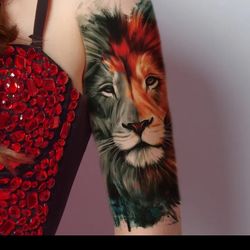 Lion Temporary Tattoo 