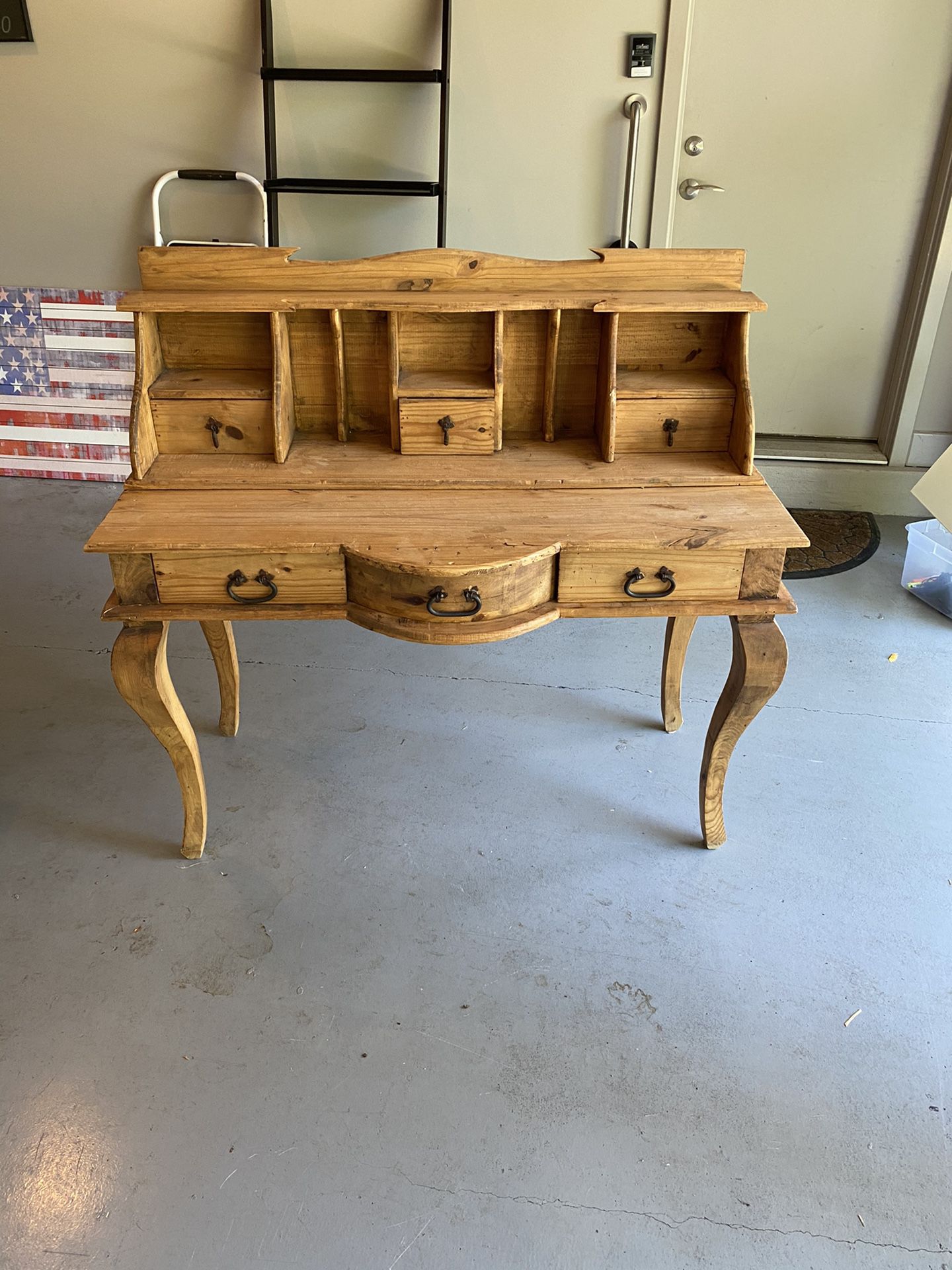 Solid Wood desk or foyer / entry table.