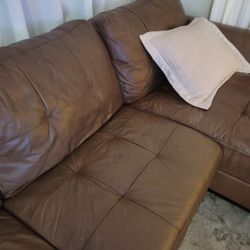 Leather Couch - Sectional With loveseat