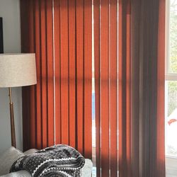 Hanging Vertical Blinds - Burnt Orange