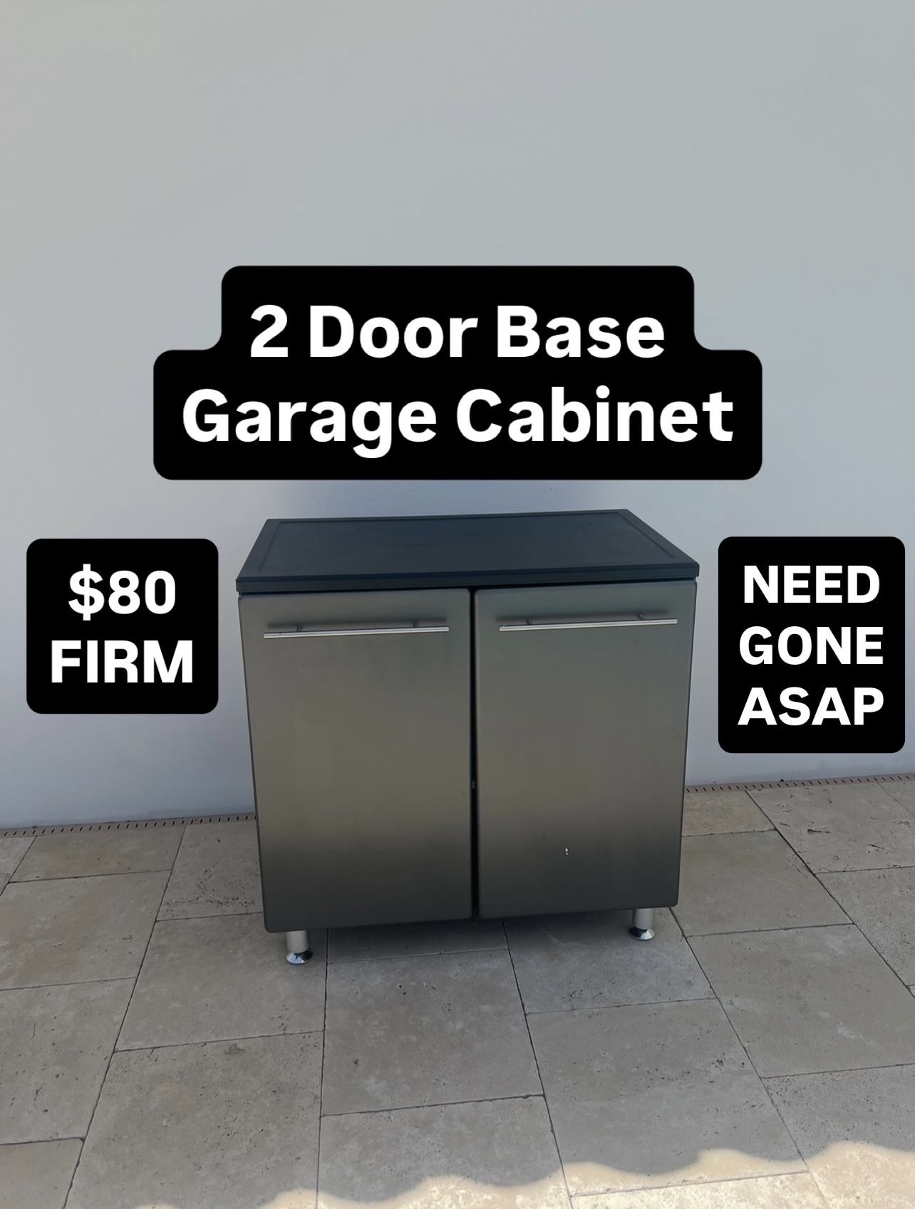 2 Door Base Garage Storage Cabinet (Pickup Today Available)