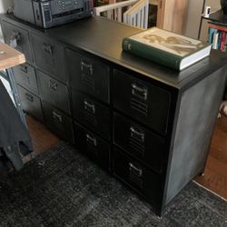 RH Restoration Hardware All Steel Metal Drawers Charcoal