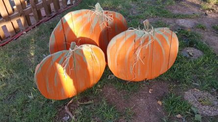 Wooden pumpkins