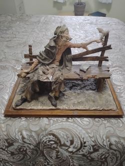 Vintage old man on bench