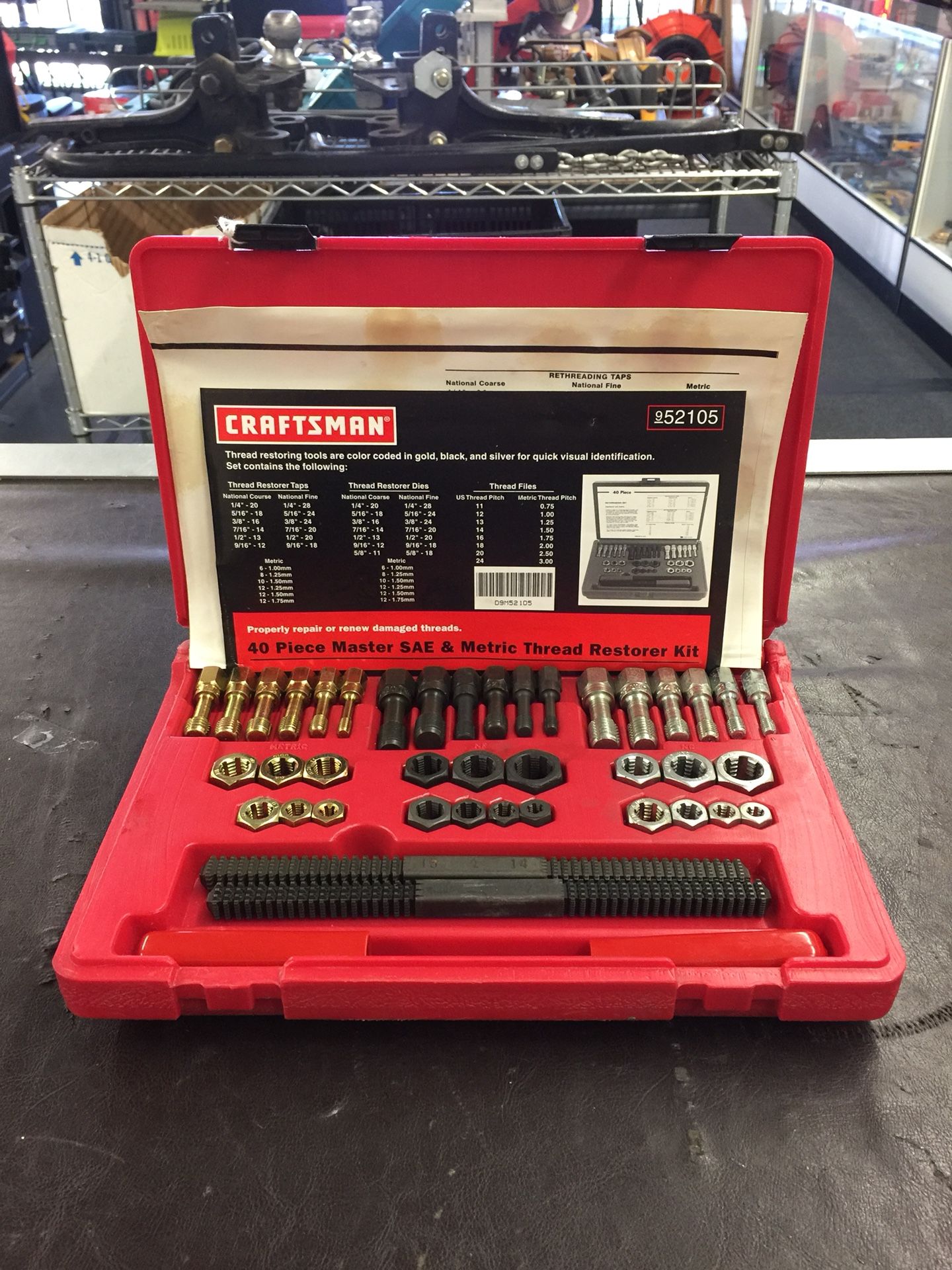 Craftsman 952105 40Pc Master SAE & Metric Thread Restoration Kit for ...
