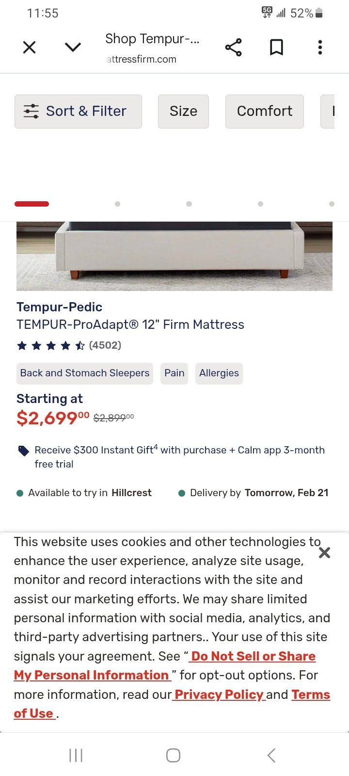 Bed Frame with A Box Spring And Mattress It's Almost New