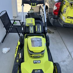 RYOBI 40V HP Brushless 21 in. Cordless Battery Walk Behind Self-Propelled Lawn Mower with (2) 6.0 Ah Batteries and Charger