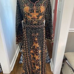 Palestinian Thoub Thobe Henna Arabic Middle Eastern Embroidery Traditional Dress Henna