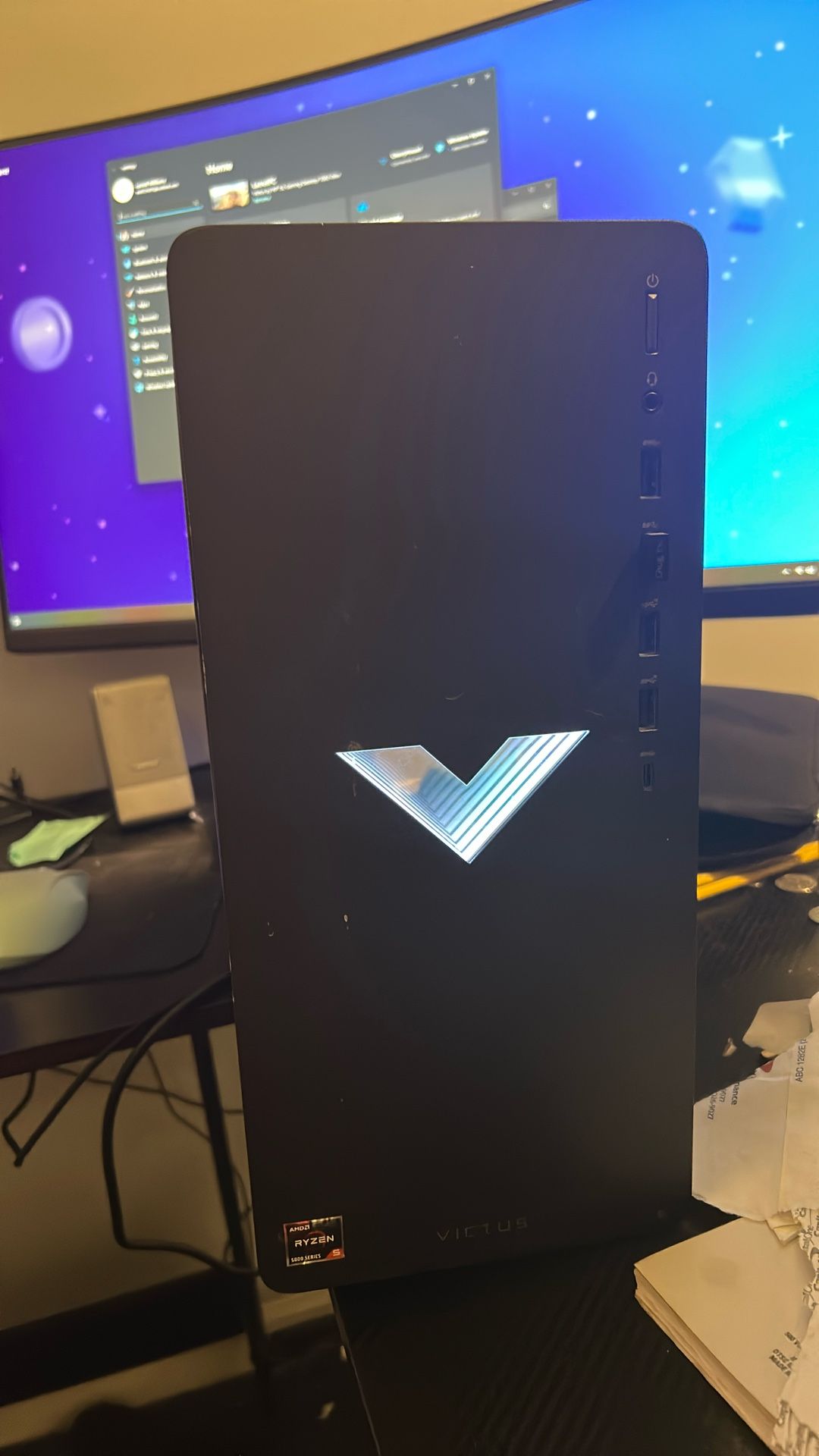 HP Victus 15L Gaming Desktop – Ryzen 5 5600G • 24GB RAM • 512GB SSD