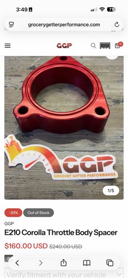 E210 Throttle Body Spacer