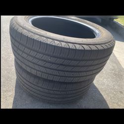 2 Only - 205/55r16 Michelin Defender Tires Good 80% Treads!!