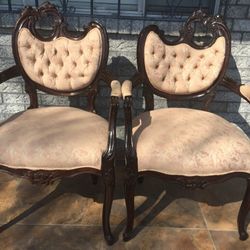 Beautiful 2 Antique Accent Chairs