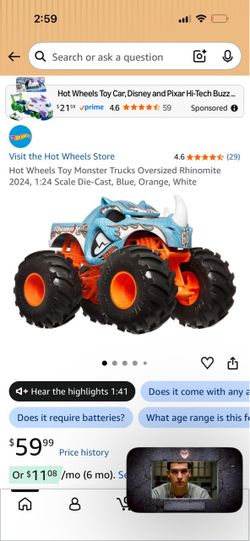 Rhinomite Monster Truck 1:24 Die-Cast