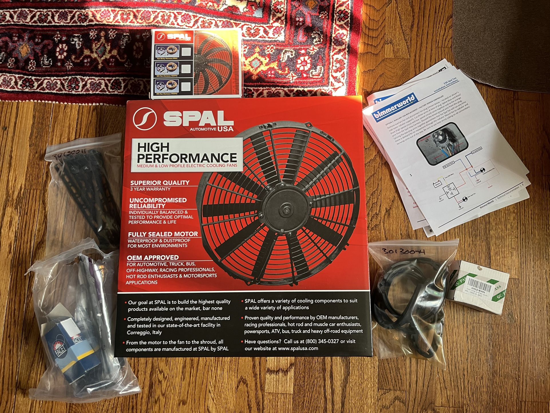 BMW E36 325 328 M3 6 CYLINDER SPAL FAN COMPLETE KIT BRAND NEW