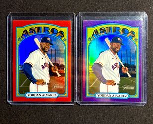 YORDAN ALVAREZ 2021 Heritage Chrome Red /372 & Purple Refractors