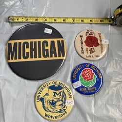 Vintage Michigan Pin Backs