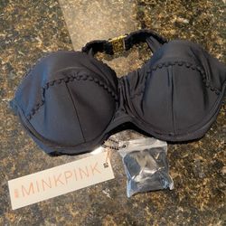 MINKPINK Convertible Bikini Top - Black Small