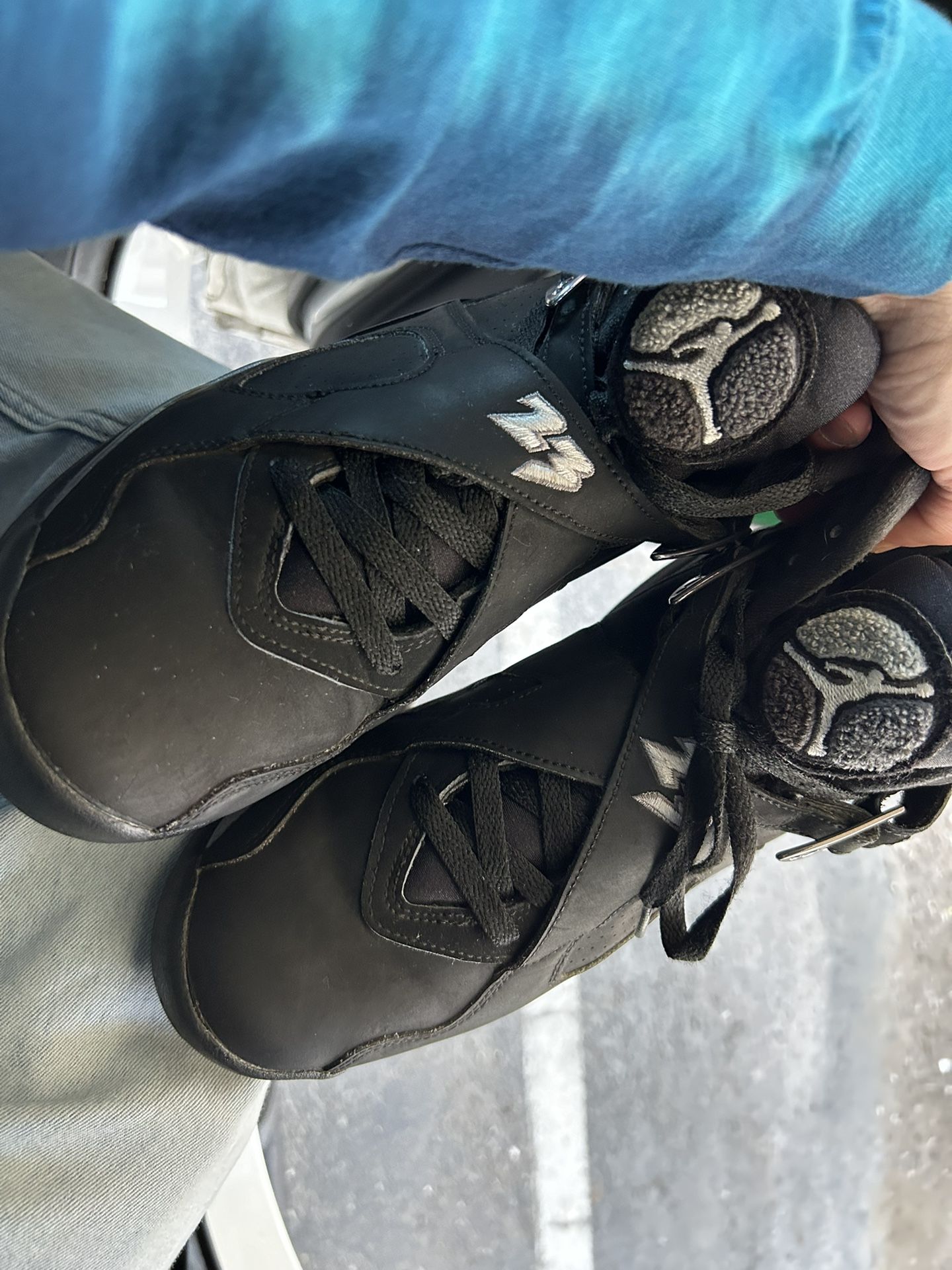 Size 9- Air Jordan 8 Retro Chrome Black 2015- 50% Off Sale!!!