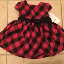 Red and black dress (size newborn)
